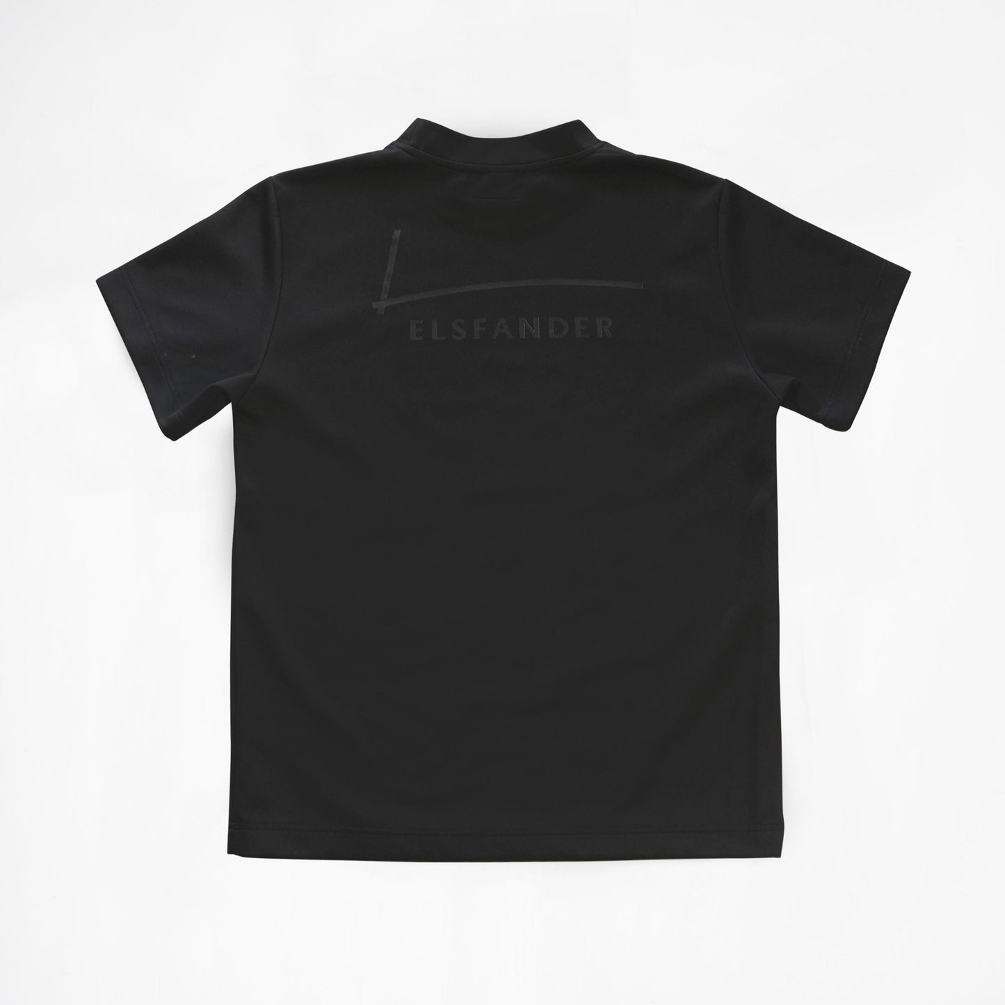 LOGO PRINT MOCK NECK S/S TEE