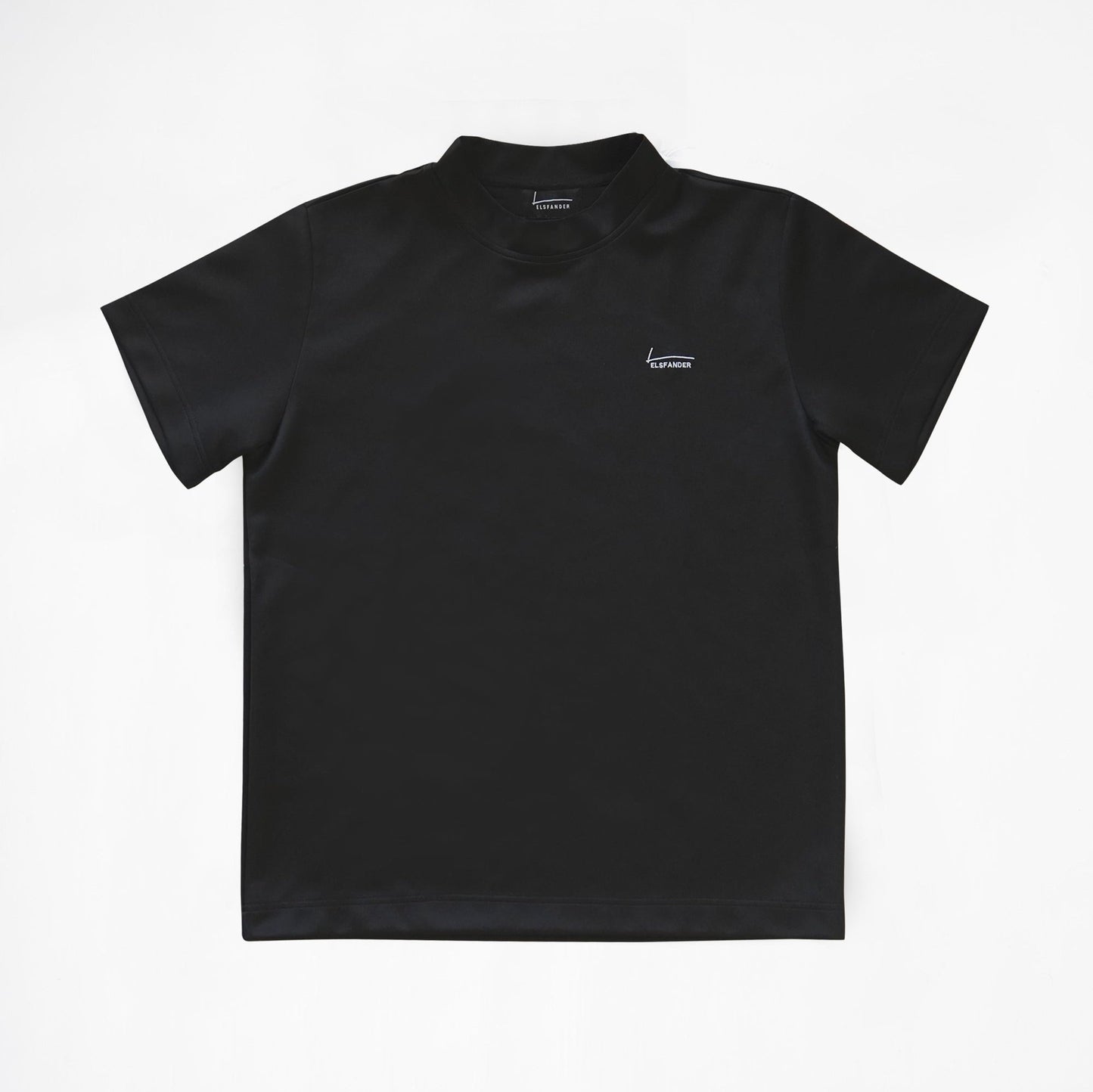LOGO PRINT MOCK NECK S/S TEE