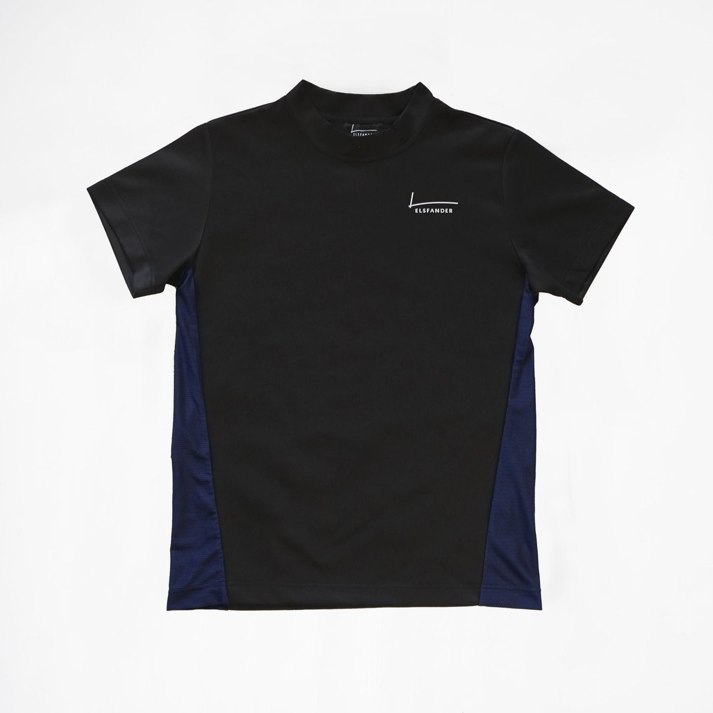 SIDE MESH MOCKNECK S/S TEE